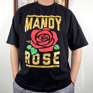 WWE Authentic Mandy Rose T-Shirt Top Men's XL Crew Neck Black Logo Casual